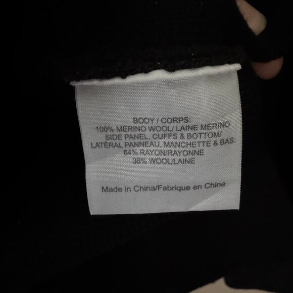 Tory Burch Black Embellished Merino Wool Sweater Tunic XS - Picture 5 of 6